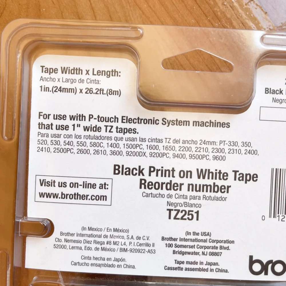 🆕 Genuine Brother P-Touch TZ-251 1